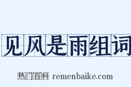 见风是雨组词是什么意思的图片